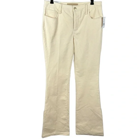 Joe’s Jeans The Frankie Bootcut Mid-Rise Courdroy Slit Hem Double Cream 29 NWT - Picture 2 of 13